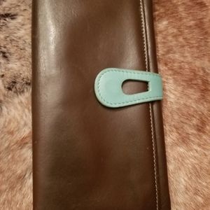 Brown leather check / wallet